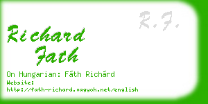 richard fath business card