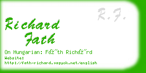 richard fath business card